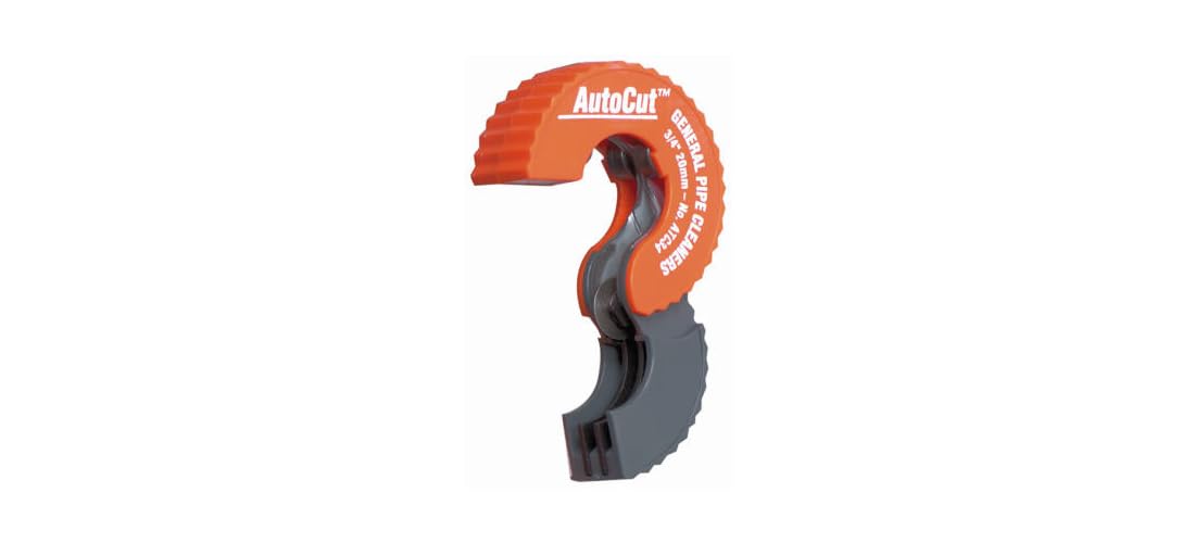 General Pipe Cleaners ATC12 auto-cut cutter in action for tight-space copper cuts.