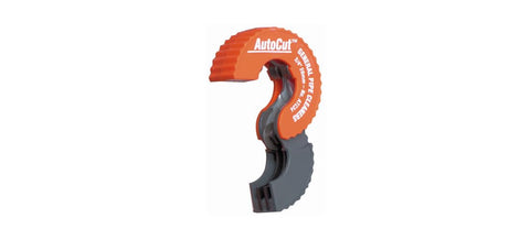 General Pipe Cleaners ATC12 auto-cut cutter in action for tight-space copper cuts.