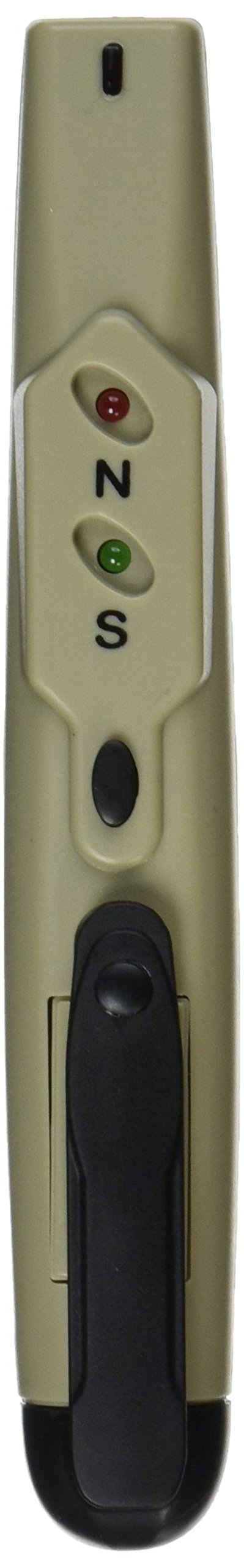 General Tools AMY6 magnetic tester front view with red and green LEDs indicating poles