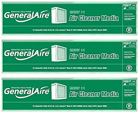 GeneralAire pleated media filter 12758 3-pack ready for installation, high-efficiency filtration for homes