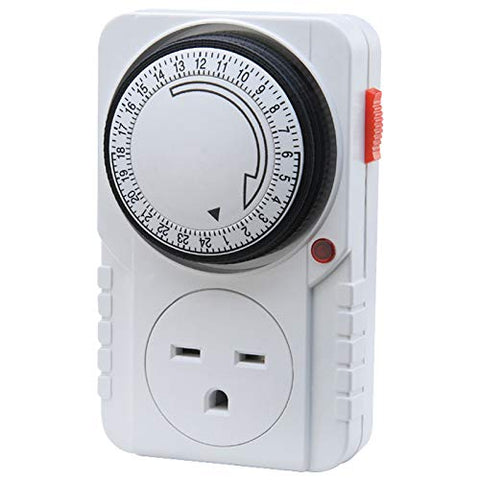 Generic 240V timer single outlet schedules home appliances.