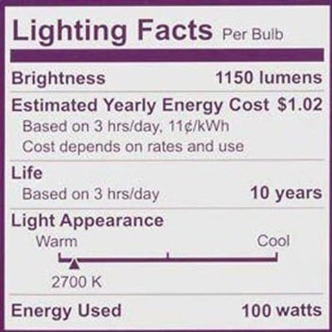 Generic A19 frosted light bulb ideal for vibration-prone fixtures and bright, even lighting.