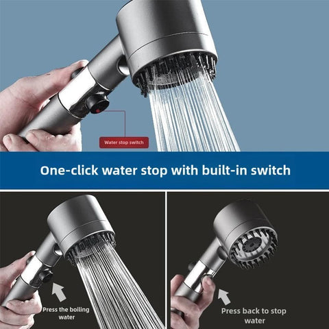 Generic ABS chrome shower head offers durable daily use.