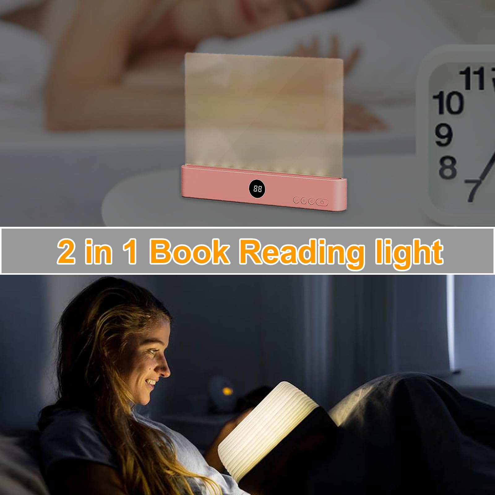 Generic Book Light durable ABS and HD PC panel