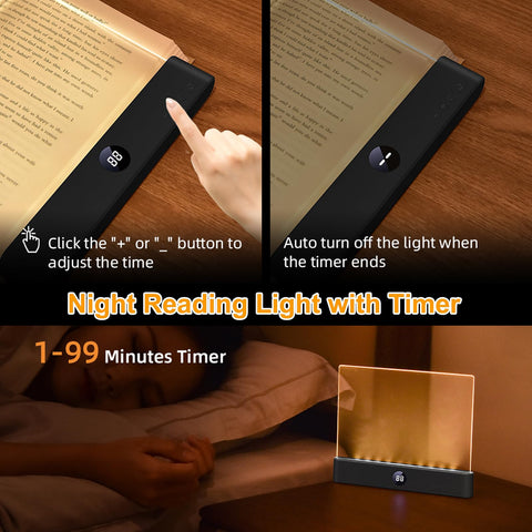 Generic Book Light with stepless dimming lets you tailor brightness precisely.