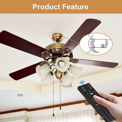 Generic ceiling fan remote installation steps image for fast setup.
