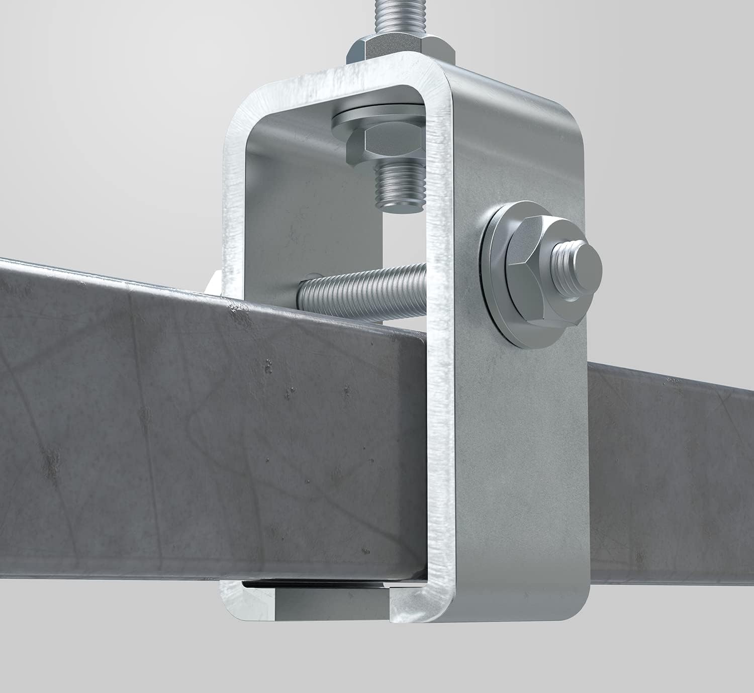Generic Channel Trolley Bracket 1-5/8 coating detail showcases uniform finish for long life