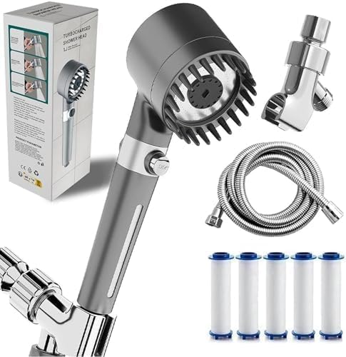 Generic filtered showerhead main view with filtration and chrome finish.
