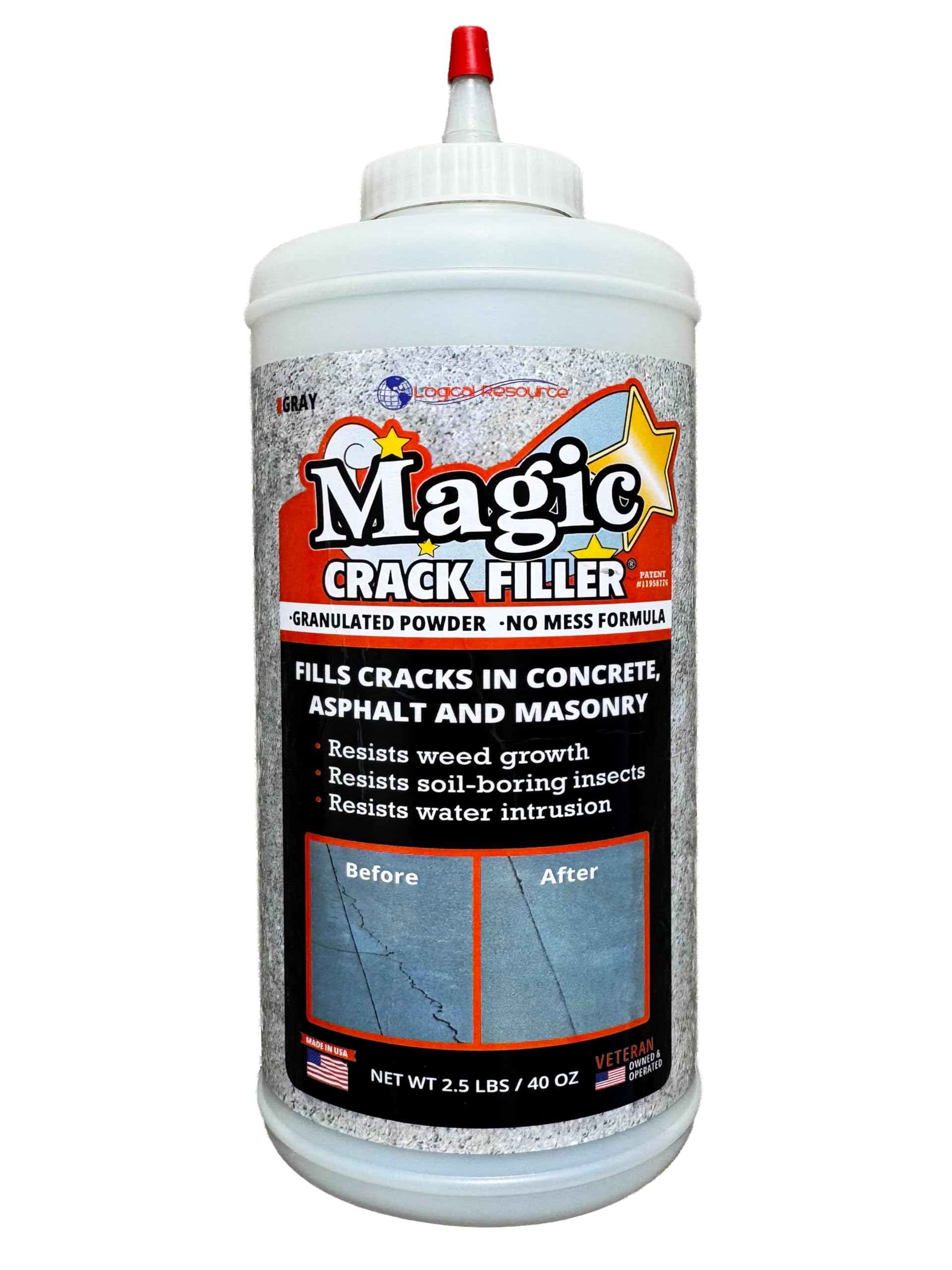 Generic Gray Concrete Magic Crack Filler bottle ready for easy crack repair