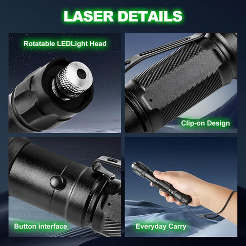 Generic Green Laser Pointer outdoor adventure scene illustrates reliable visibility at dusk.