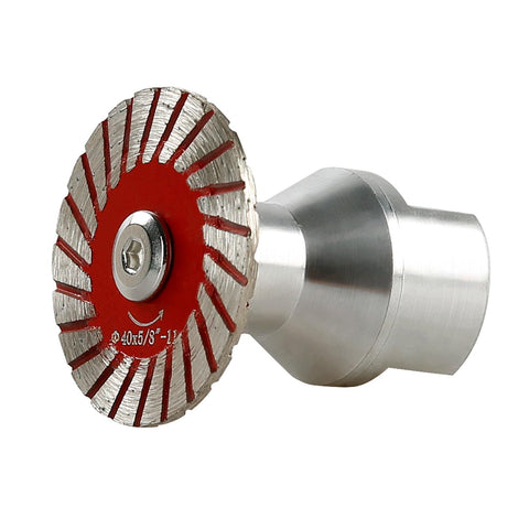 Removable flange shown on LOZLIN kit for quick mounting on grinders