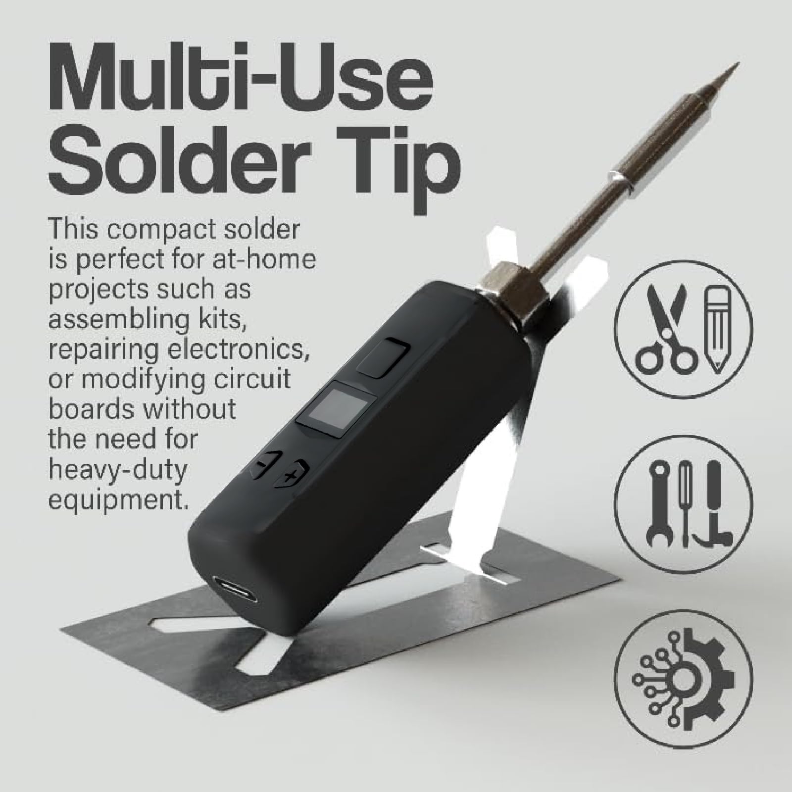 Generic Mini Solder with Rechargeable Battery digital display aids precise temperature control