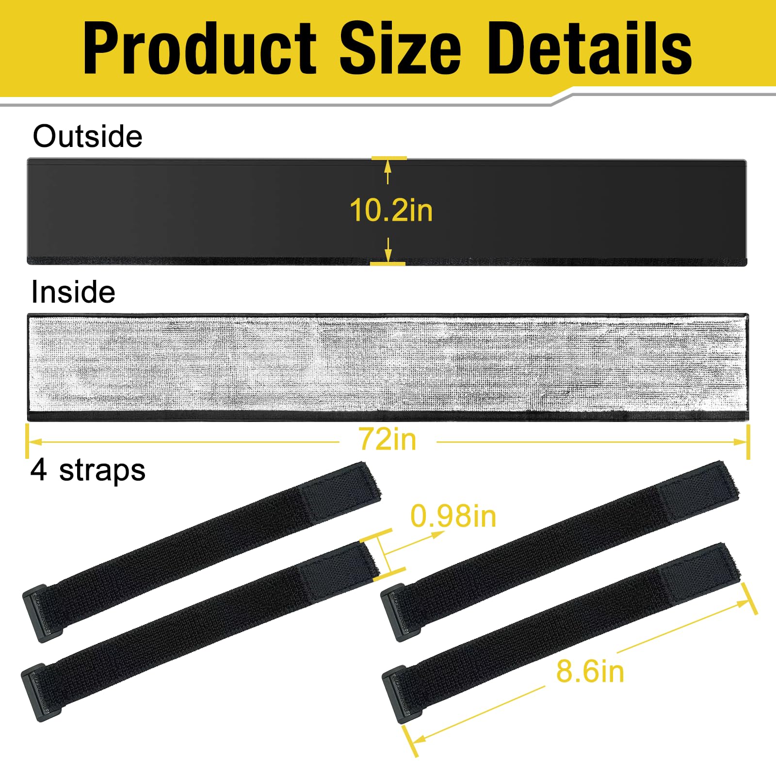 Pearl cotton interior provides thermal buffering inside the cover