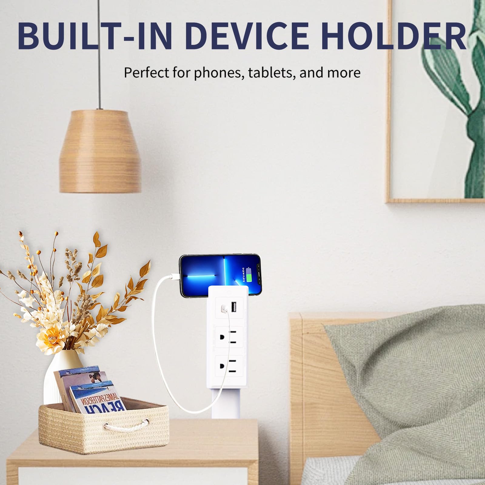 Generic Outlet Extender Stick features a 180-degree rotating plug for flexible placement