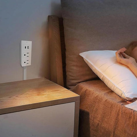 Generic Outlet Extender compact design fits behind a sofa for accessible charging.