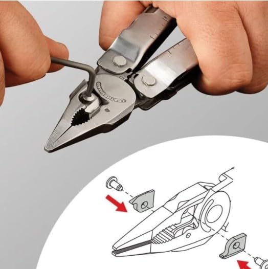 Generic replacement kit with plates and screws for easy tool maintenance.