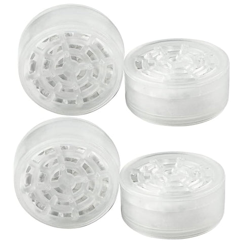 Generic 4-pack shower head filter reduces chlorine and impurities for cleaner showers.