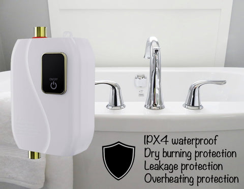 Generic Tankless Water Heater IPX4 protection highlights splash resistance and safety