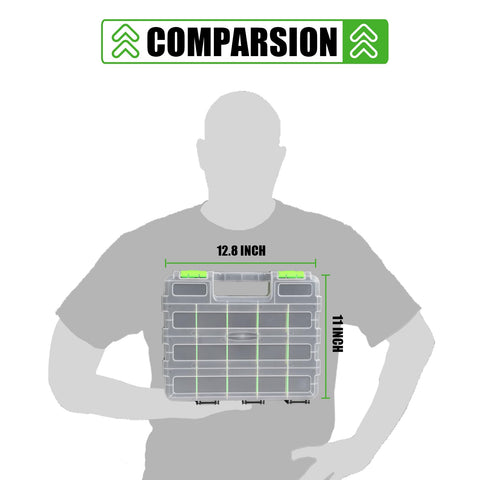 Generic Tool Box transparent lid helps locate components quickly.