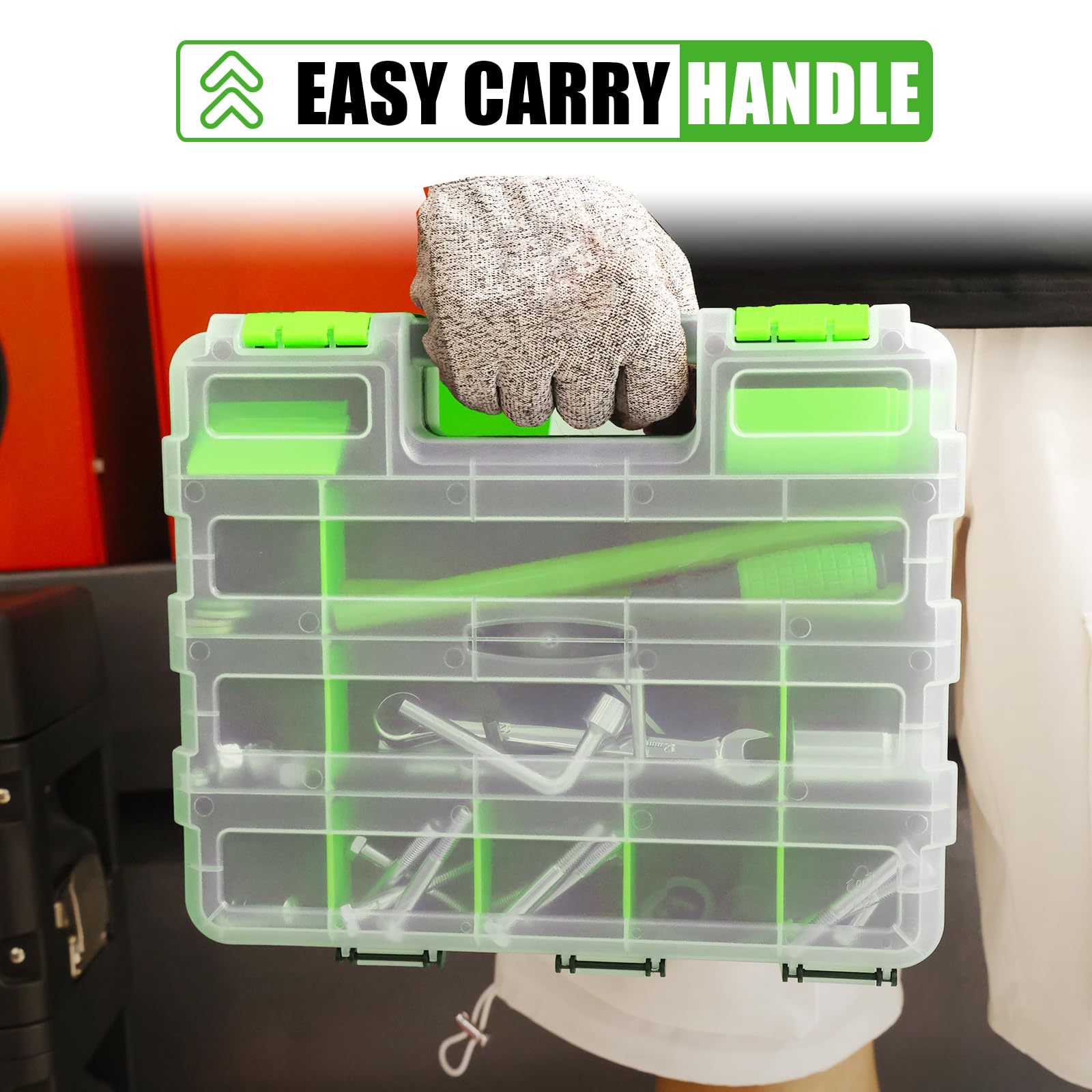 Generic Tool Box 2-pack offers extra capacity for tools.