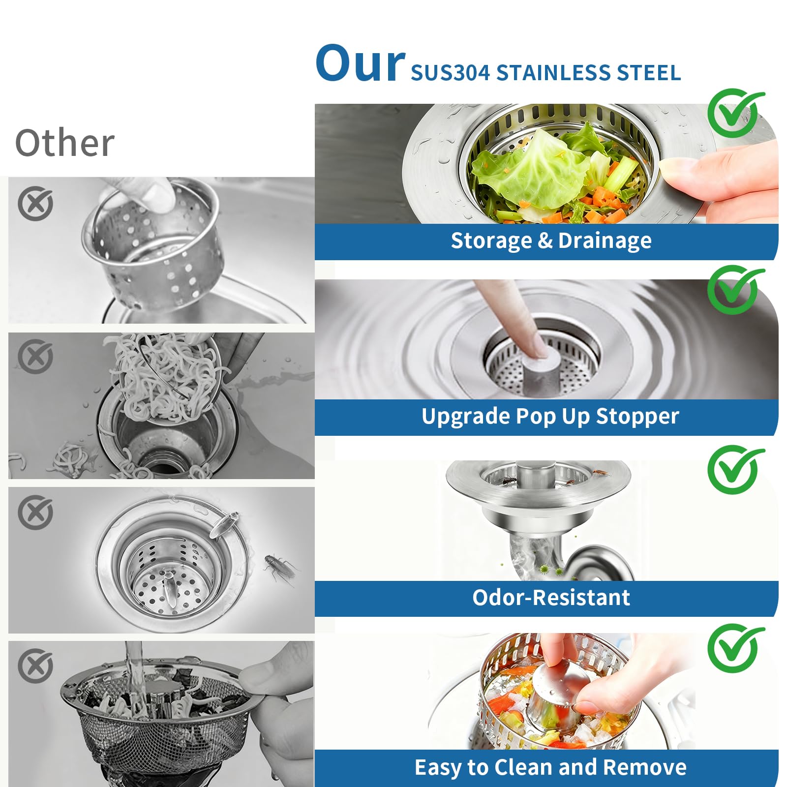 Generic universal-fit design works with most US sinks and RV setups.