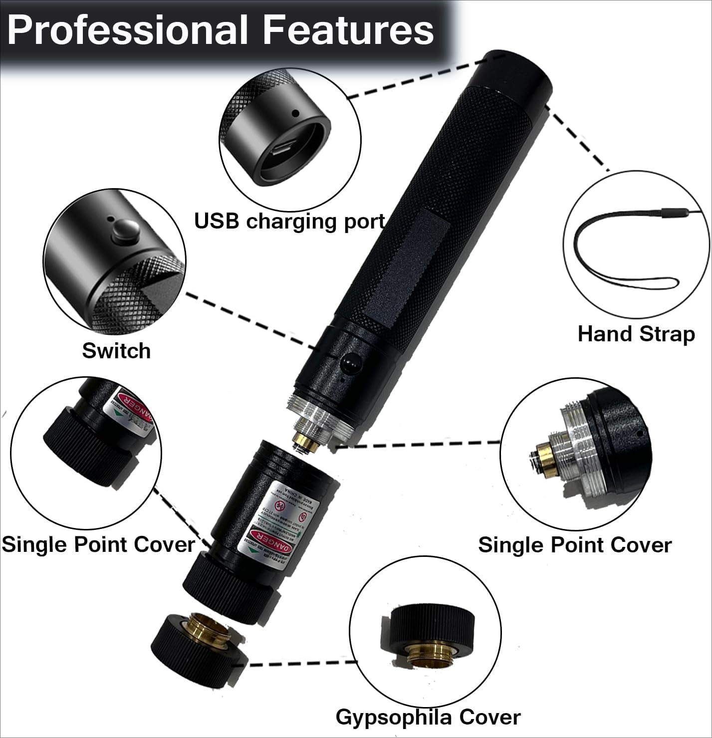 Generic USB charging design offers convenient recharging anywhere.