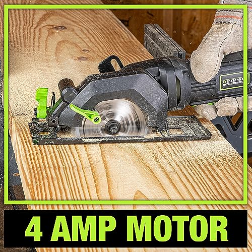 Genesis GCS445SE 4-1-2-inch blade delivers clean cuts.