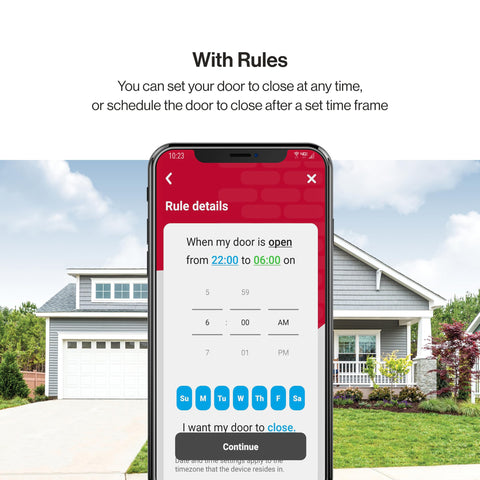 Genie Aladdin Connect compatible with Alexa and Google Assistant.