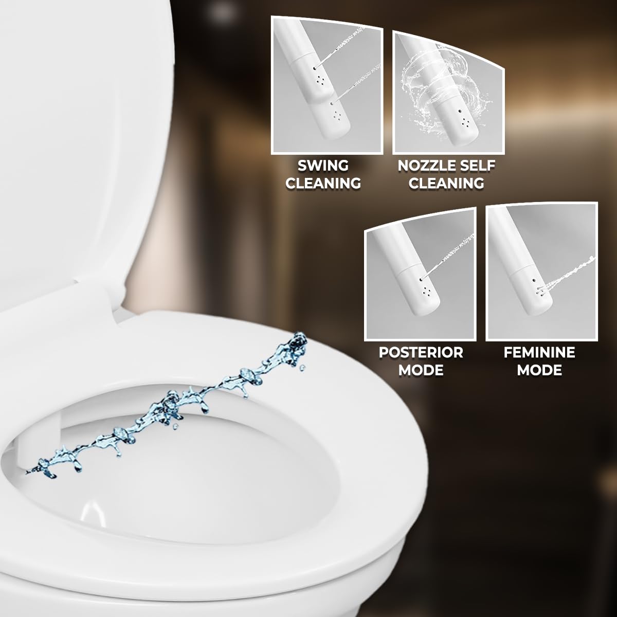 GenieBidet DIY installation without wiring keeps setup simple and quick.