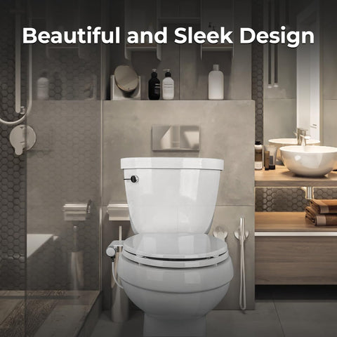 GenieBidet hybrid 3-way T with ON/OFF enables easy water control.