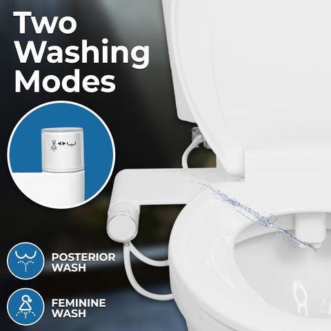 GenieBidet self-cleaning nozzles ensure hygiene between uses with minimal maintenance.