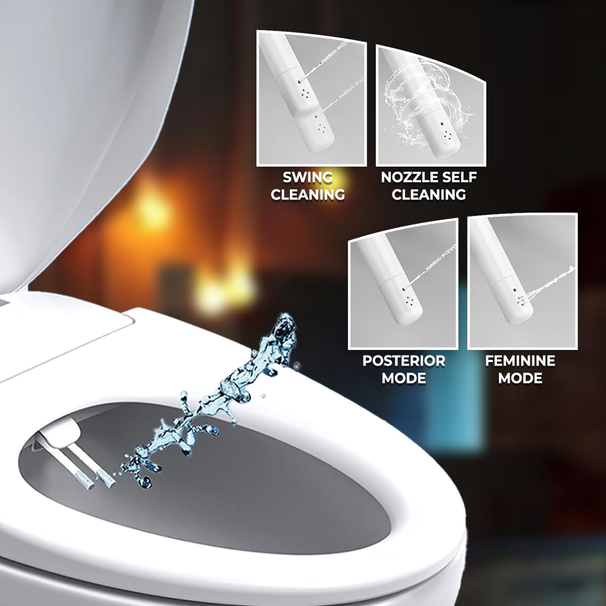 GenieBidet T Adapter Bottle ensures convenient water supply on demand.
