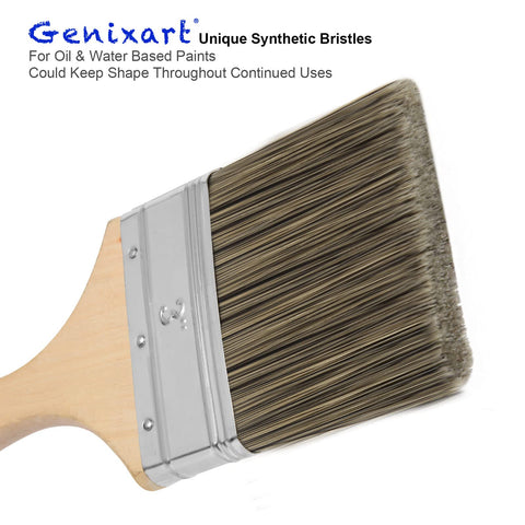 Genixart epoxy-secured bristles prevent shedding during stain and varnish work