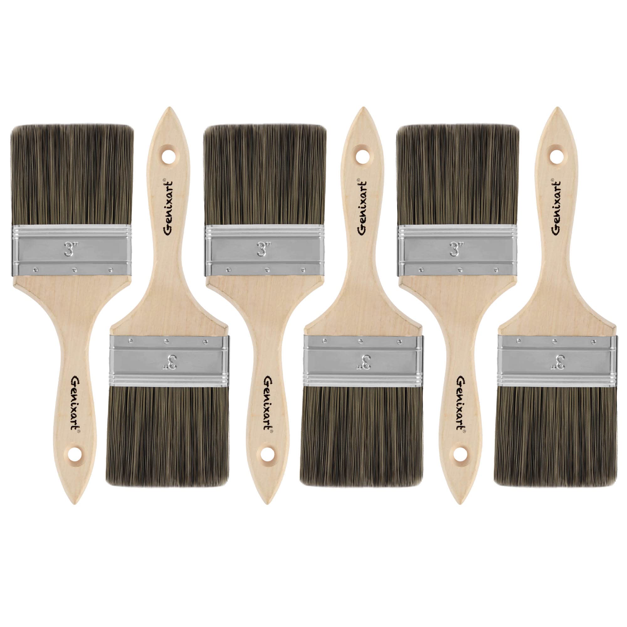 Genixart double thick chip brush for wide wall coverage and smooth finish