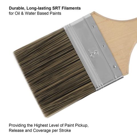 Genixart wooden handle provides smooth, comfortable grip for long painting sessions