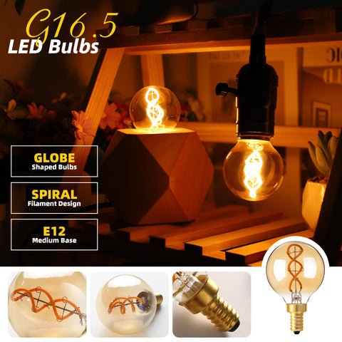 Genixgreen amber E12 bulb fits ceiling fans for stylish, energy-efficient illumination.