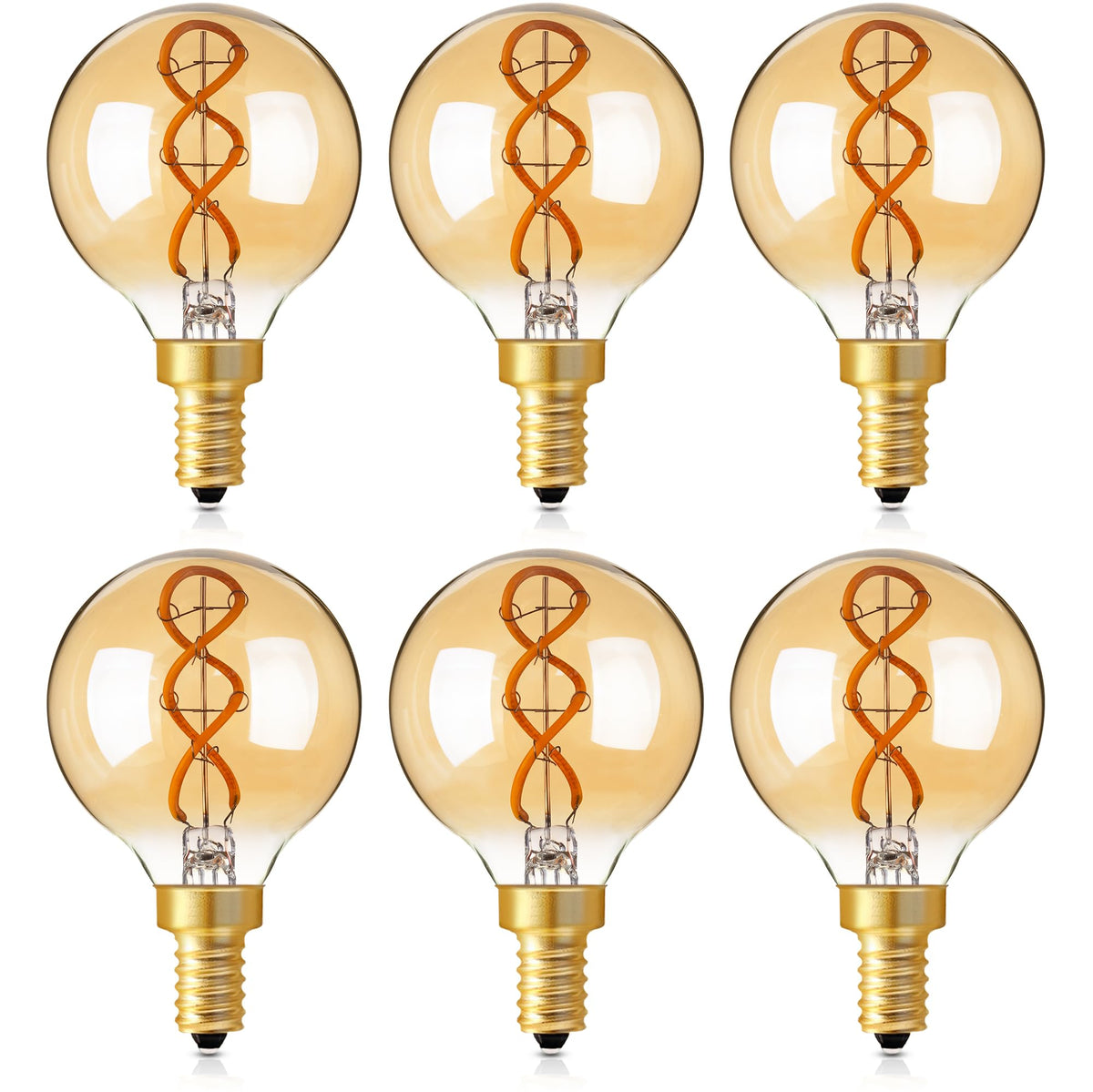 Genixgreen dimmable amber E12 bulb enhances chandeliers with warm, cozy glow.