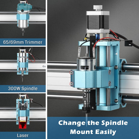 Genmitsu 4040-PRO 42 mm spindle mount supports compatible spindles