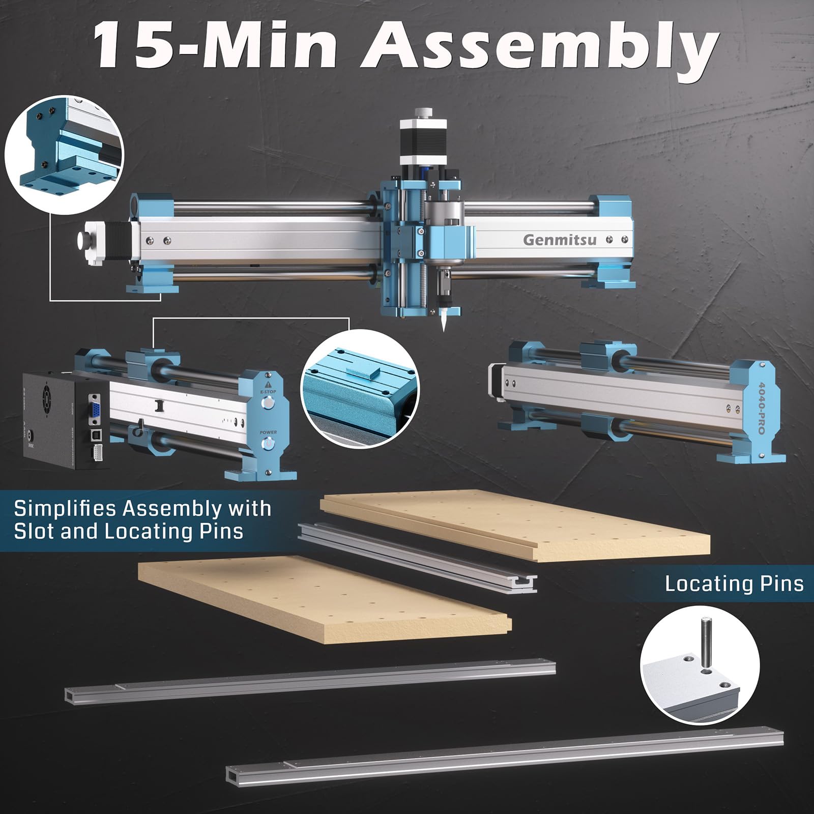 Genmitsu 4040-PRO 52 mm spindle mount expands spindle options