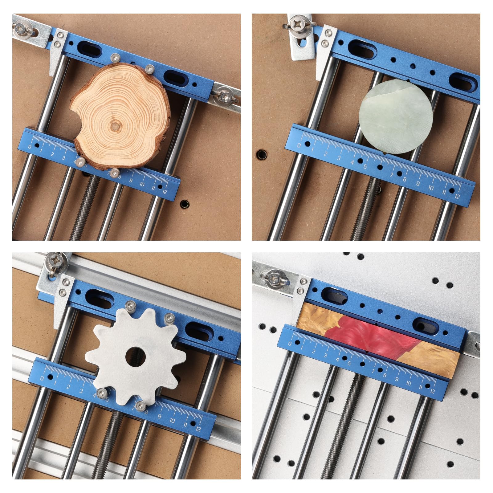 Genmitsu bench vise clamp setup demonstrates versatile clamping for irregular shapes in CNC work.