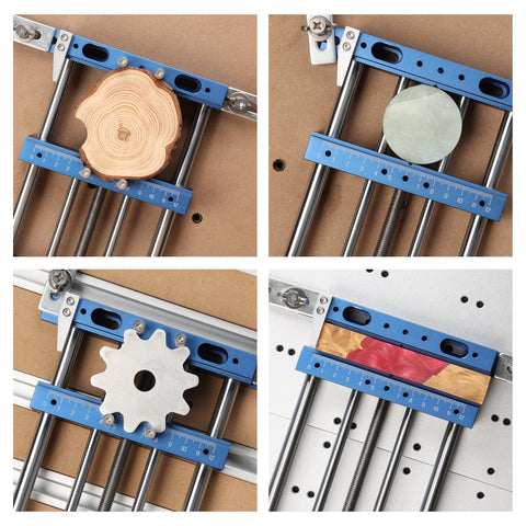 Genmitsu bench vise clamp setup demonstrates versatile clamping for irregular shapes in CNC work.