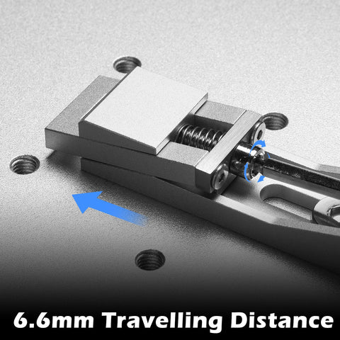 Genmitsu vise with adjustable screw for quick grip changes across materials