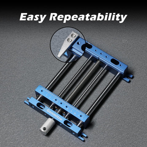 Genmitsu bottom-left positioning piece aids repeatable engravings from the same origin.