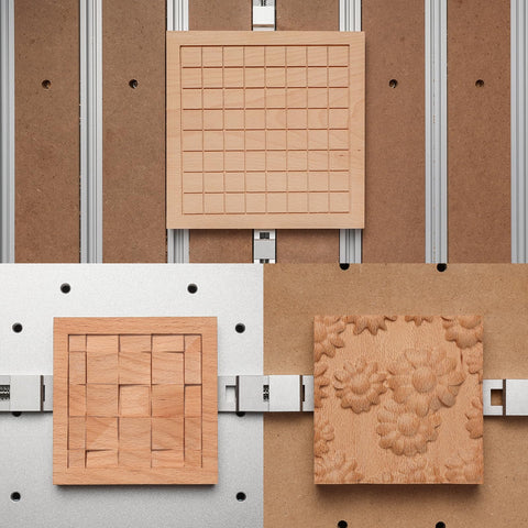 Genmitsu clamp provides a strong side grip on spoilboard for stable carving