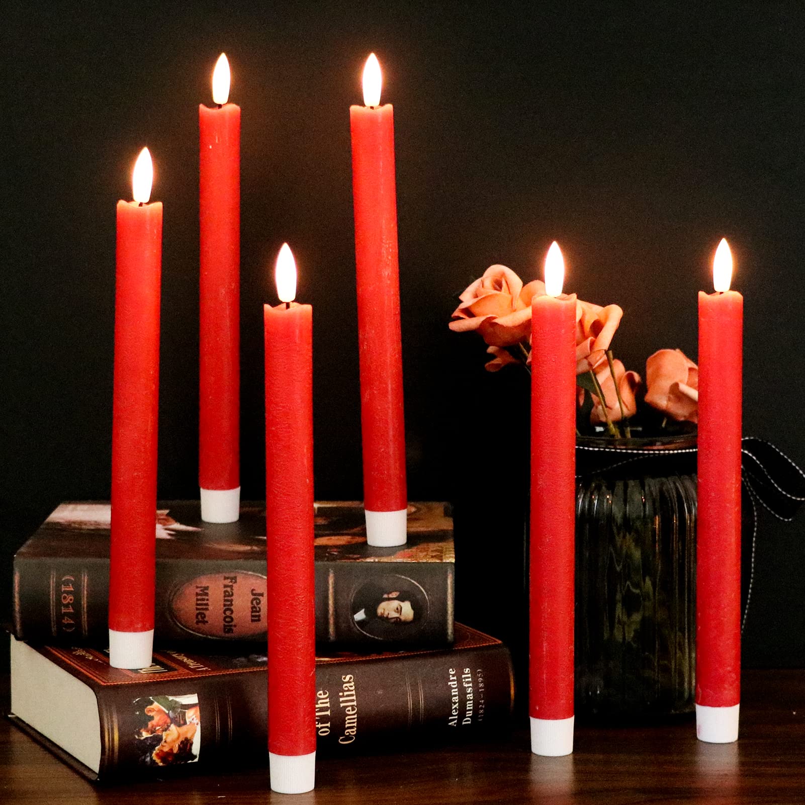 GenSwin Christmas and wedding decor candles add subtle, safe ambiance.