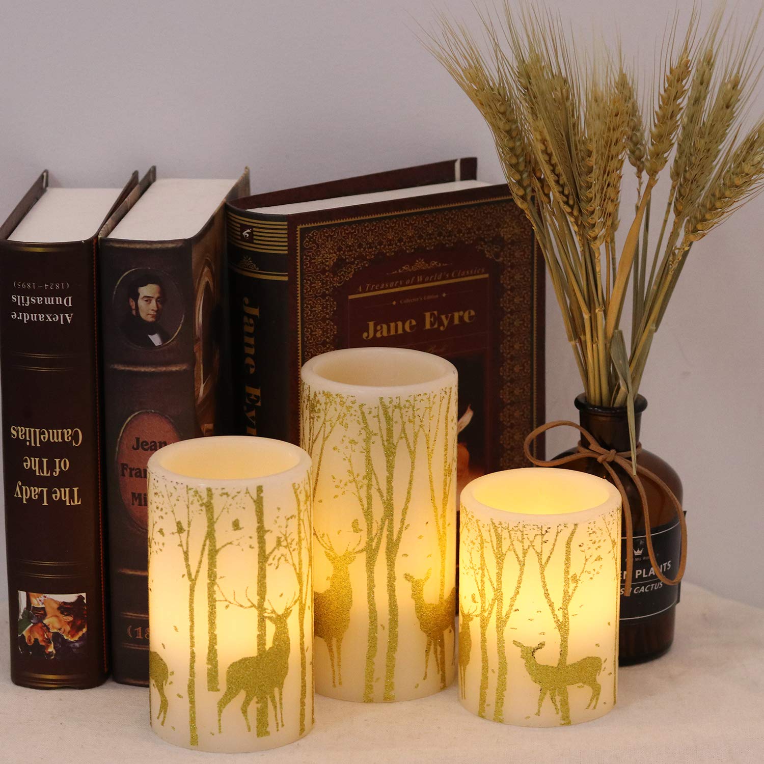 GenSwin three-pack flameless candles for safe, stylish home decor.