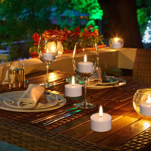 GenSwin flameless LED tea lights provide safe ambient glow