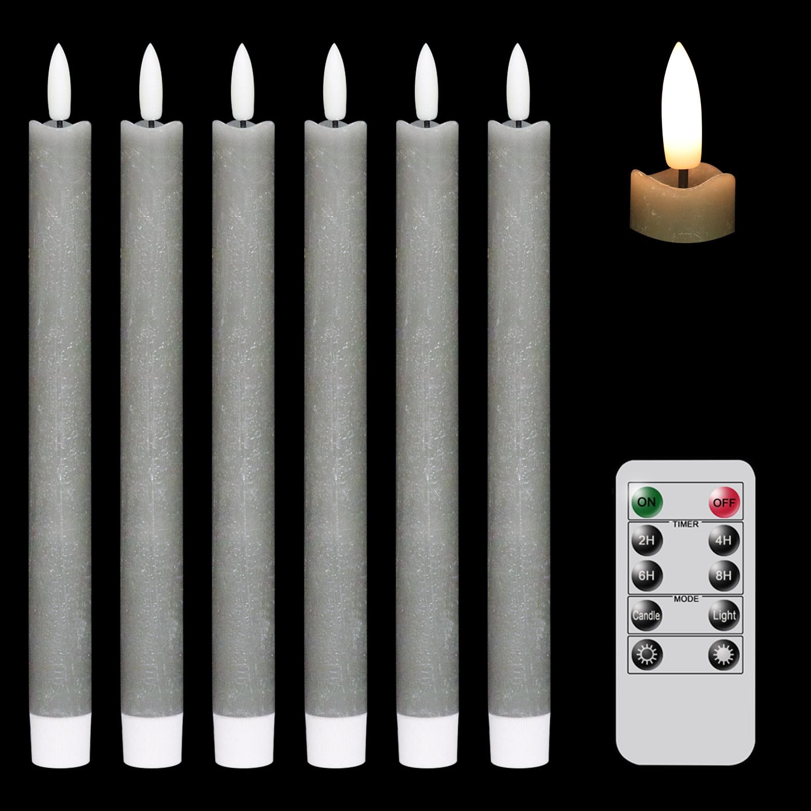 GenSwin flameless taper candles with remote for safe, romantic dining ambiance.