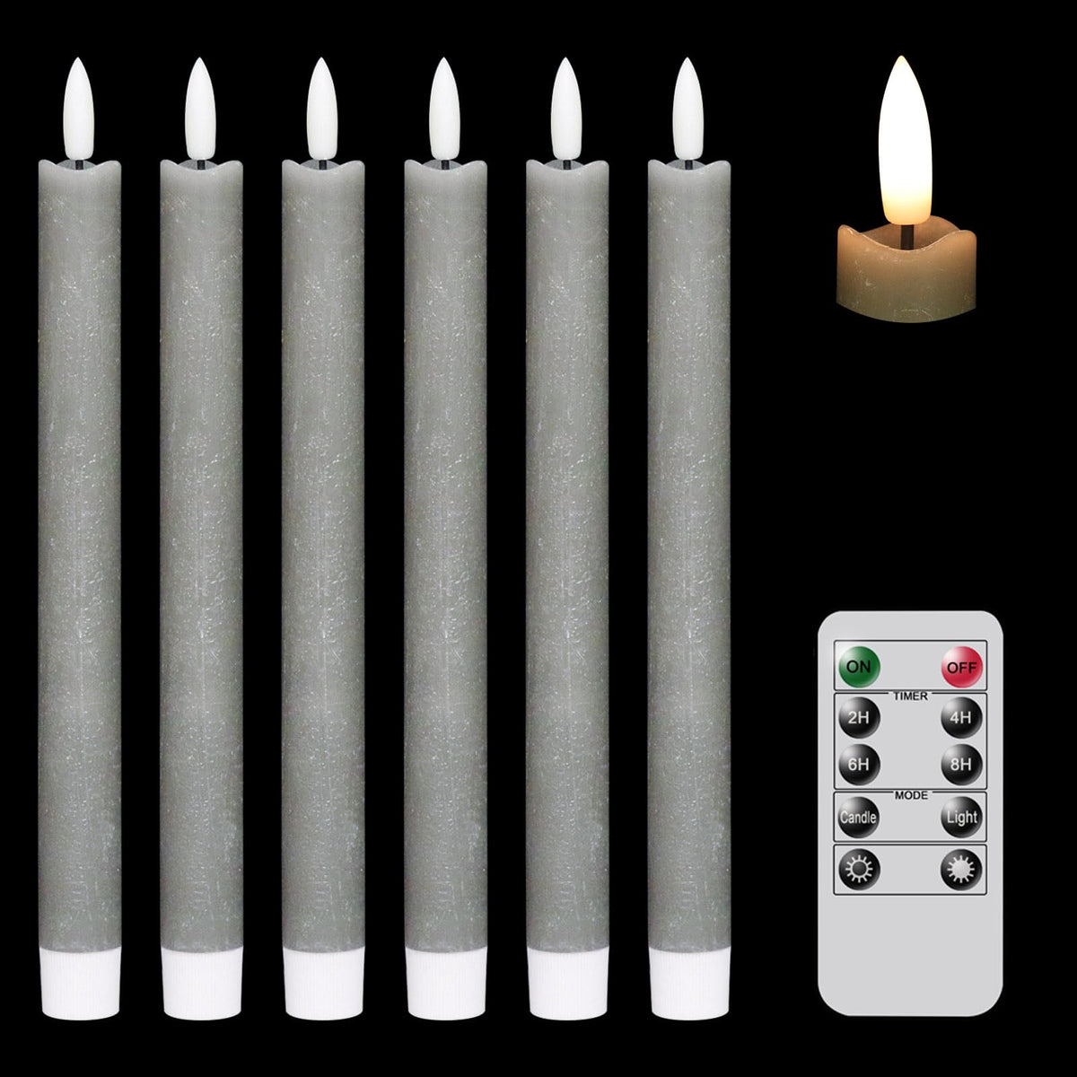 GenSwin flameless taper candles with remote for safe, romantic dining ambiance.