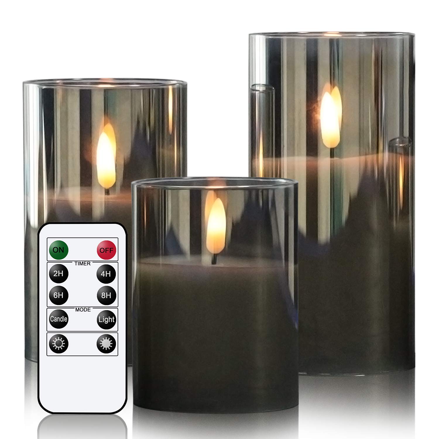 GenSwin glass flameless candles with remote illuminate events safely without open flames.